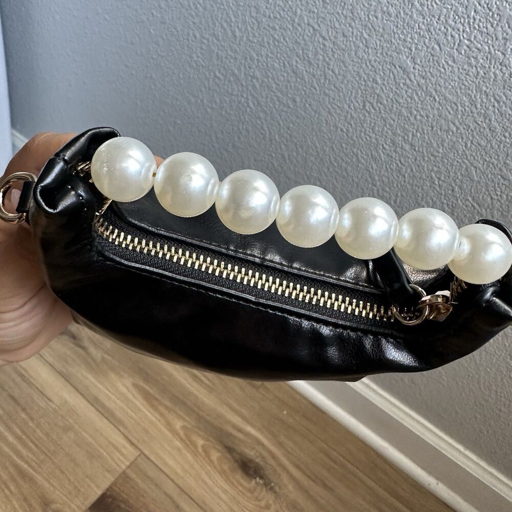 Juicy Couture Black Faux Leather Pearl Handle Mini Bag - Picture 4 of 8